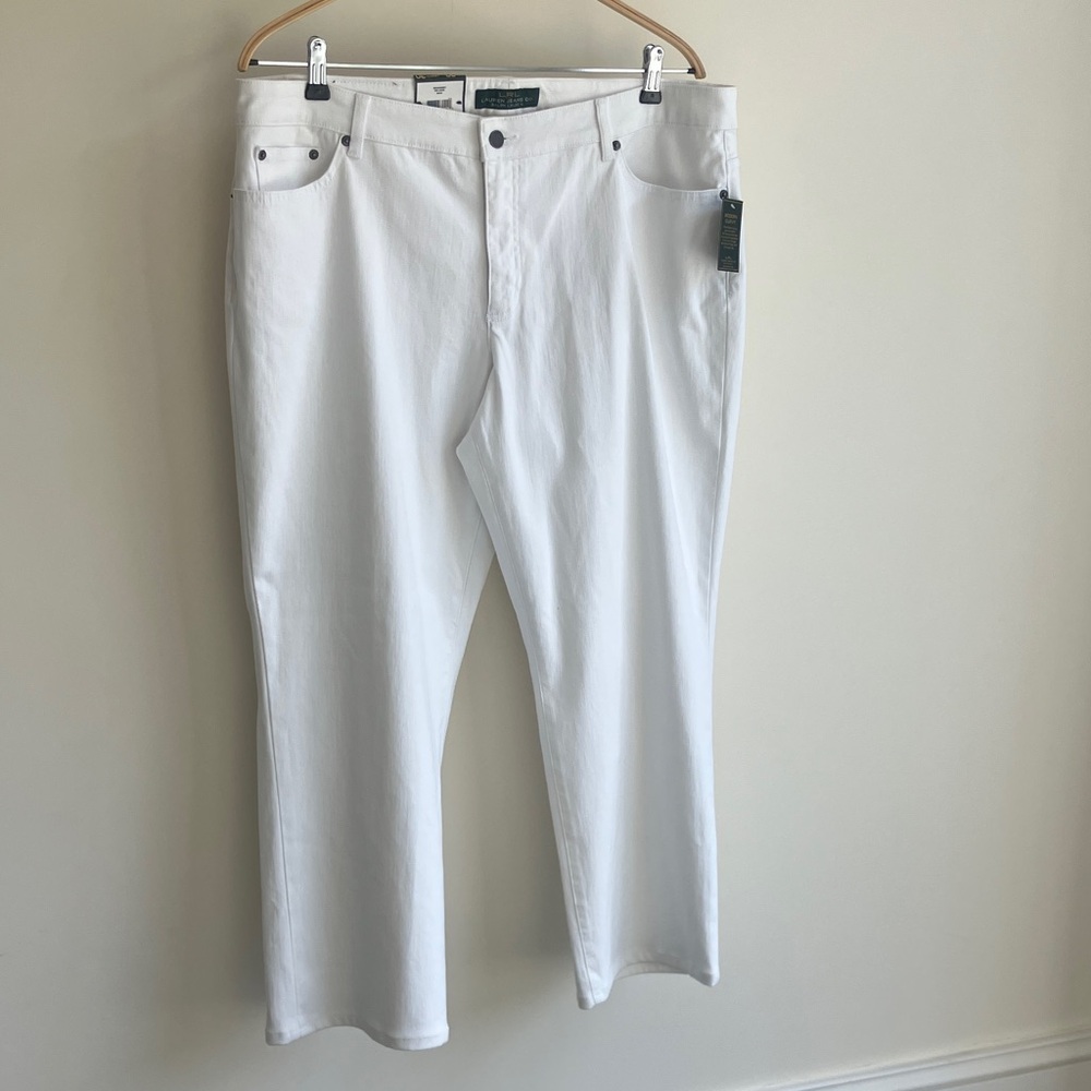 Ralph Lauren Jeans Crisp White Modern Curvy Women’s 20W/30 Long NWT